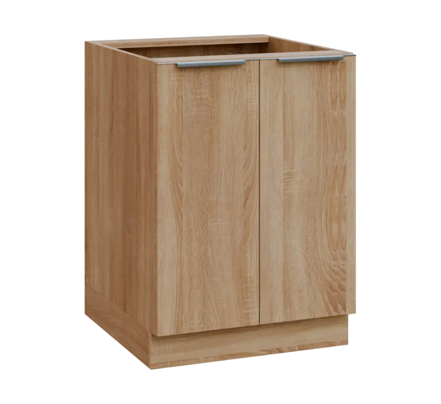 SIS - 6D2 spodní skříňka, 2-dveřová, 870x600x600, dub bardolino